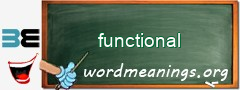 WordMeaning blackboard for functional